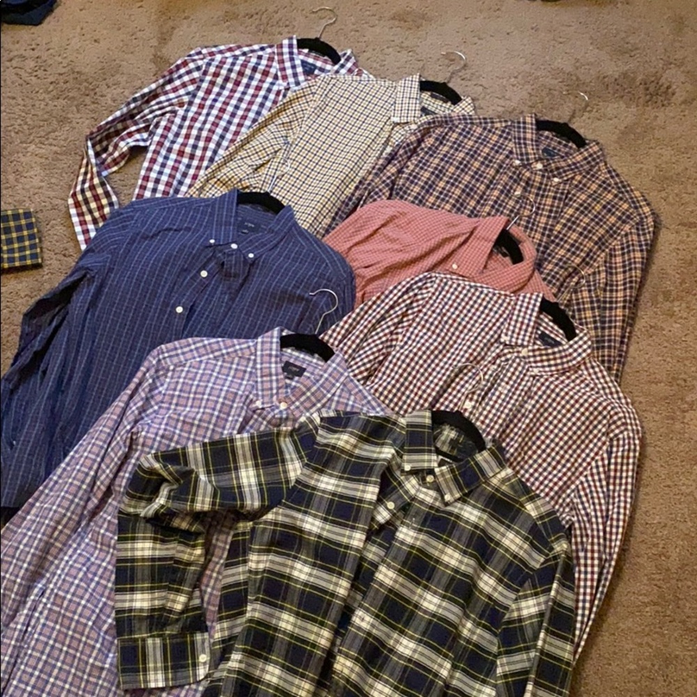 Bundle of 7 men’s slim fit med J Crew buttondowns